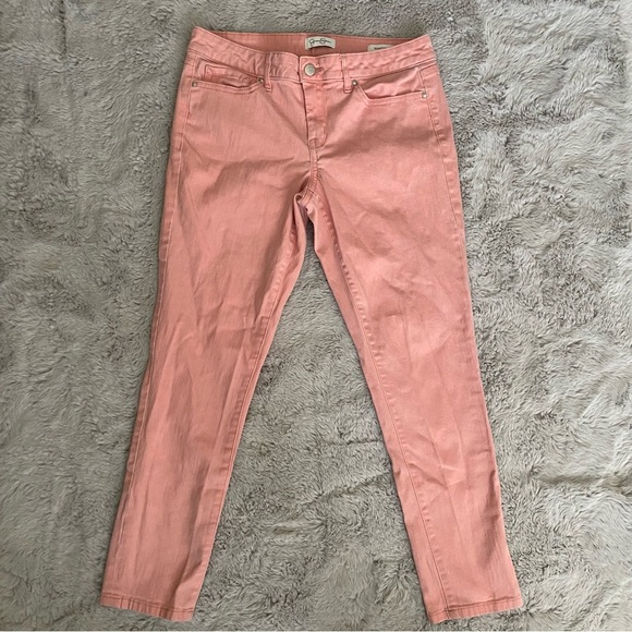 Jessica Simpson Pink Rolled Crop Skinny Jeans size 6 - Picture 2 of 5